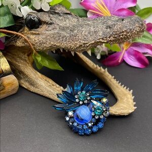 Juliana striped stone series brooch vintage verified 🔥